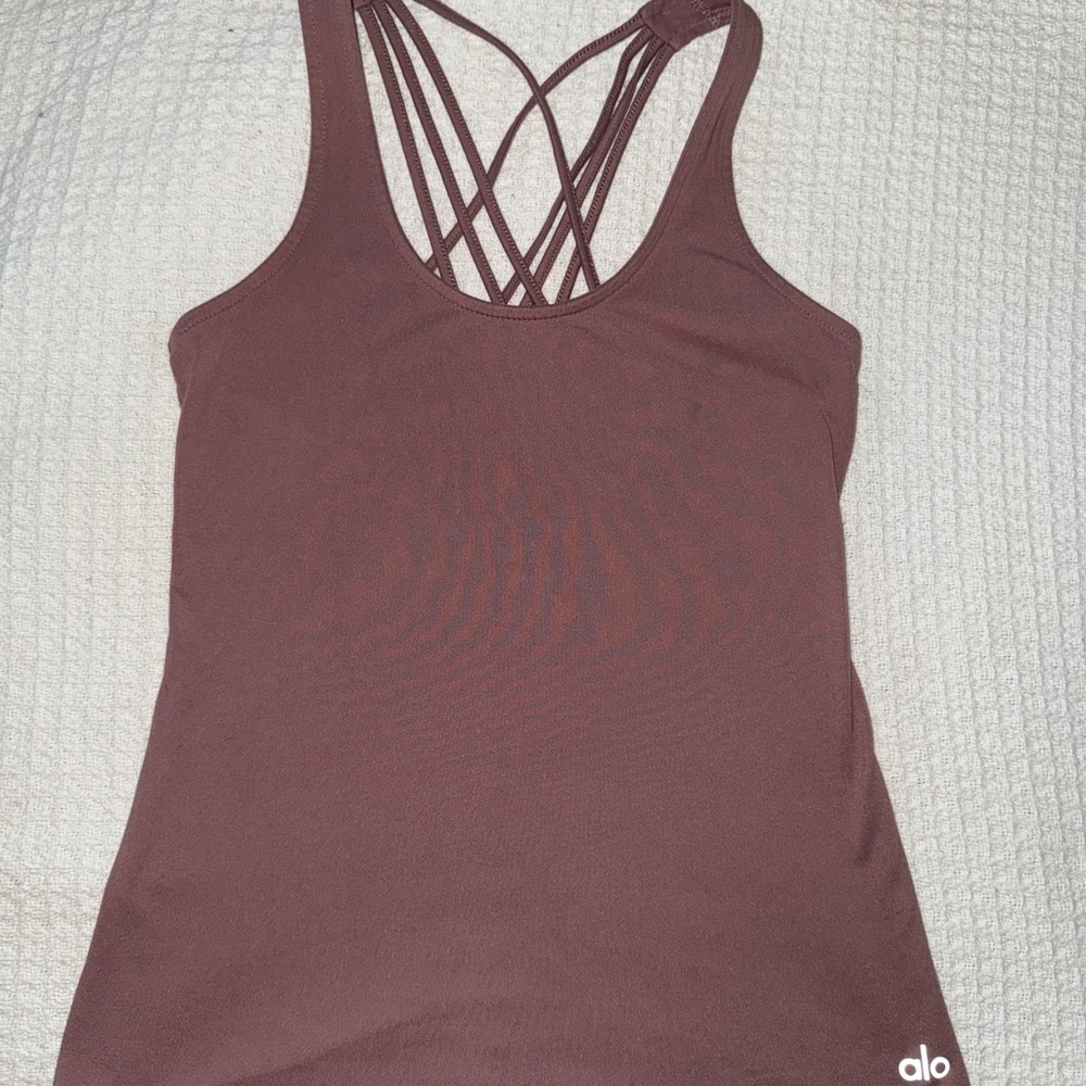 ALO Yoga Women's Mauve pink Strappy Tank Top